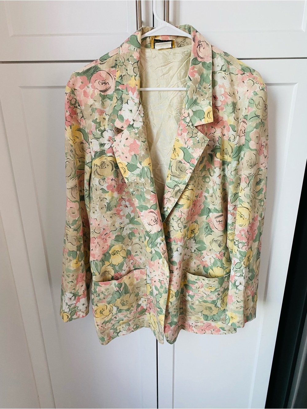 Cristin Steven’s vintage floral large women’s blazer USA made